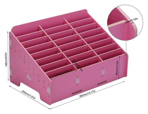 Houten Multi-functionele Telefoon Organizer 24 Vakken afbeelding 6
