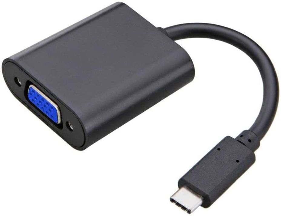 USB Type-C naar VGA Kabel Adapter Zwart afbeelding 1
