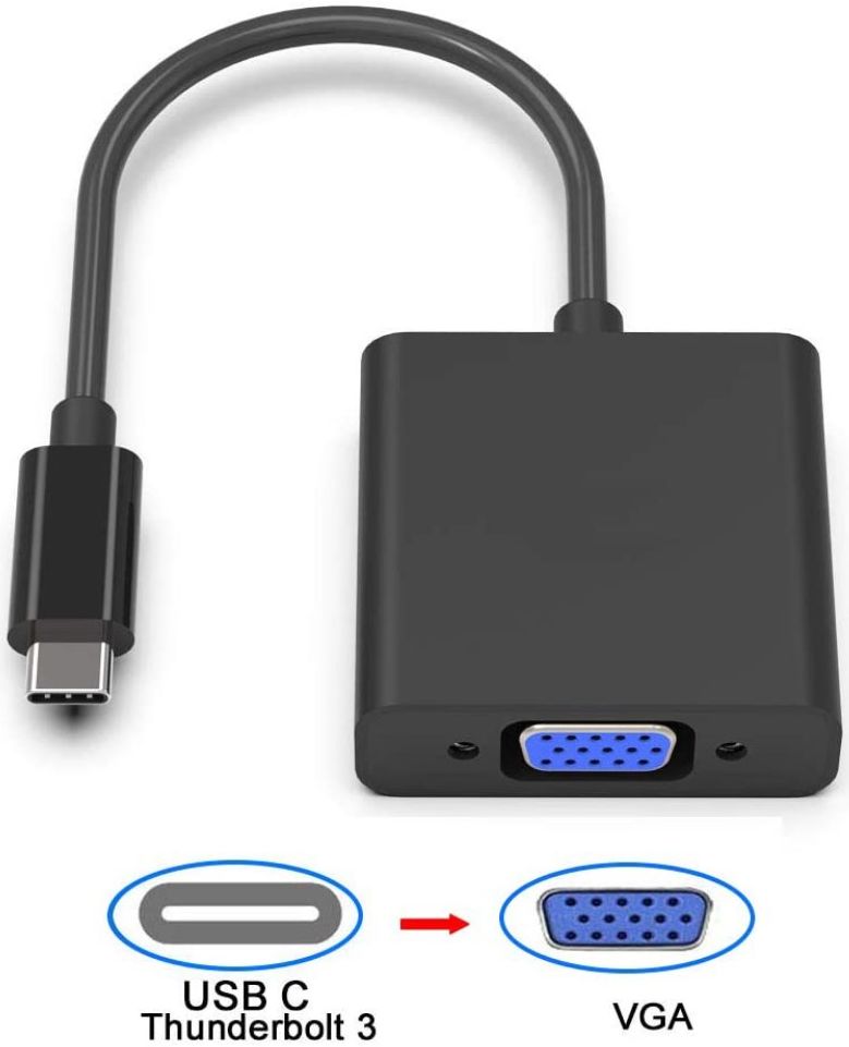 USB Type-C naar VGA Kabel Adapter Zwart afbeelding 6