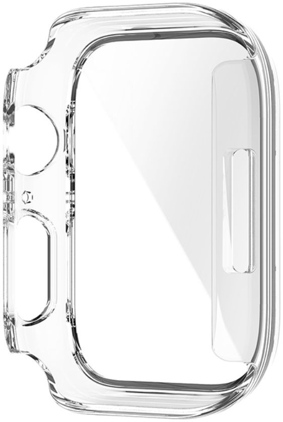 Apple Watch 7/8/9 45MM Hoesje met Tempered Glass - TPU - Zwart/Transparant afbeelding 2