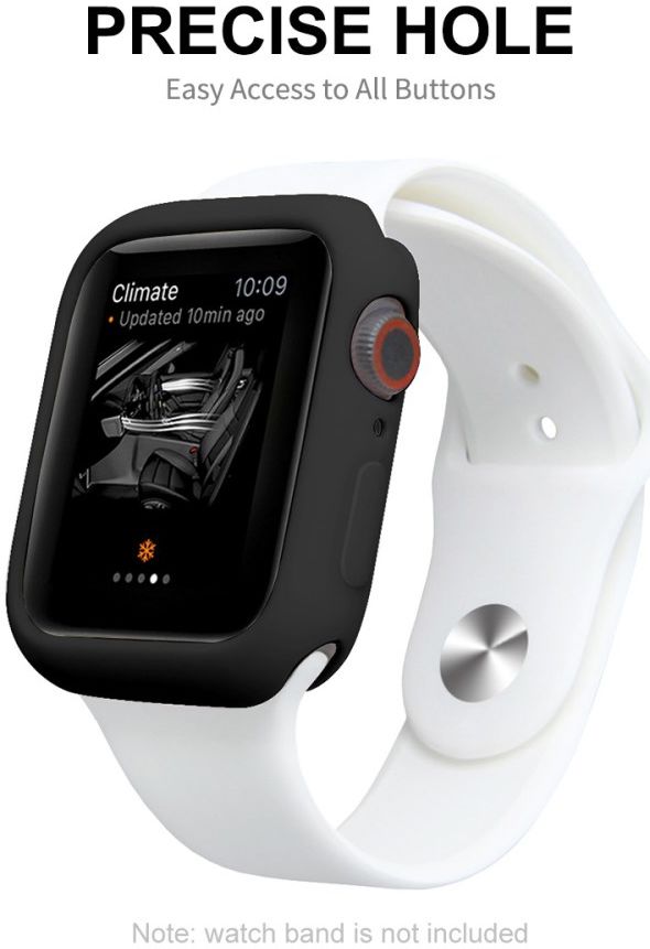 Apple Watch Series 7 / 8 / 9 45MM Hoesje met Screen Protector - TPU - Groen afbeelding 4