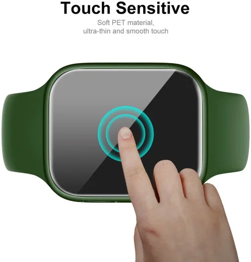 Apple Watch 7 / 8 / 9 41MM Hoesje (Flexibel TPU) + Screen Protector - Groen afbeelding 7