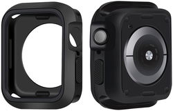 Apple Watch Series 7/8/9 45MM Case - Schokbestendig - Siliconen - Zwart afbeelding