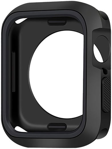 Apple Watch Series 7/8/9 45MM Case - Schokbestendig - Siliconen - Zwart afbeelding 2