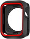 Apple Watch Series 7/8/9 45MM Case - Schokbestendig - Siliconen - Zwart Rood afbeelding 2