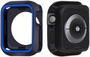 Apple Watch Series 7/8/9 45MM Case - Schokbestendig - Siliconen - Zwart Blauw
