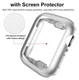 Apple Watch Series 7/8/9 41MM Hoesje met Screenprotector - TPU - Zilver afbeelding 2