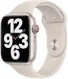 Apple Watch 45MM / 44MM / 42MM Bandje Siliconen met Drukknoop Beige afbeelding 1