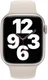 Apple Watch 45MM / 44MM / 42MM Bandje Siliconen met Drukknoop Beige afbeelding 2