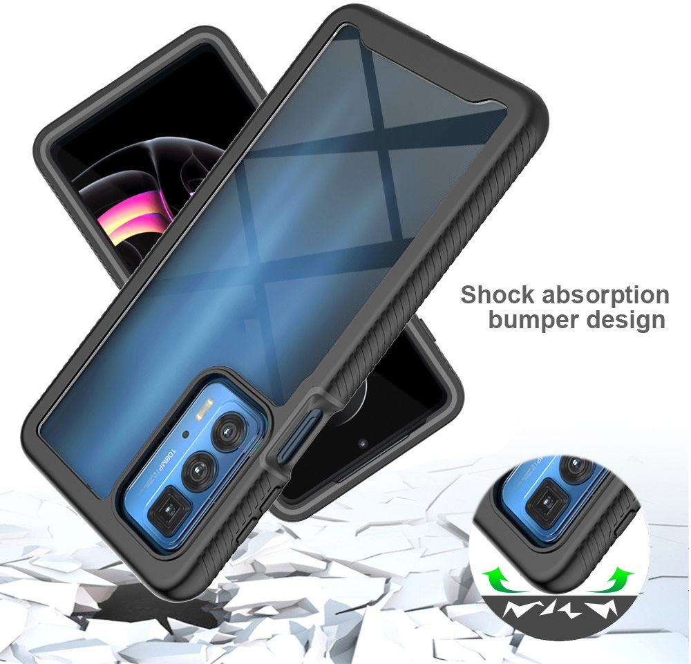 Motorola Edge 20 Pro Hoesje Volledig Schokbestendig Cover Zwart afbeelding 2