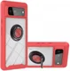 Google Pixel 6 Hoesje Schokbestendig Kickstand Back Cover Rood afbeelding 1