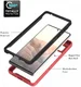 Google Pixel 6 Hoesje Schokbestendig Kickstand Back Cover Rood afbeelding 2