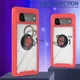 Google Pixel 6 Hoesje Schokbestendig Kickstand Back Cover Rood afbeelding 4