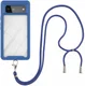 Google Pixel 6 Hoesje met Koord TPU Back Cover Keycord Blauw afbeelding 1