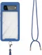 Google Pixel 6 Hoesje met Koord TPU Back Cover Keycord Blauw afbeelding 2