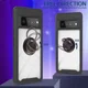 Google Pixel 6 Pro Hoesje Schokbestendig Kickstand Back Cover Zwart afbeelding 4