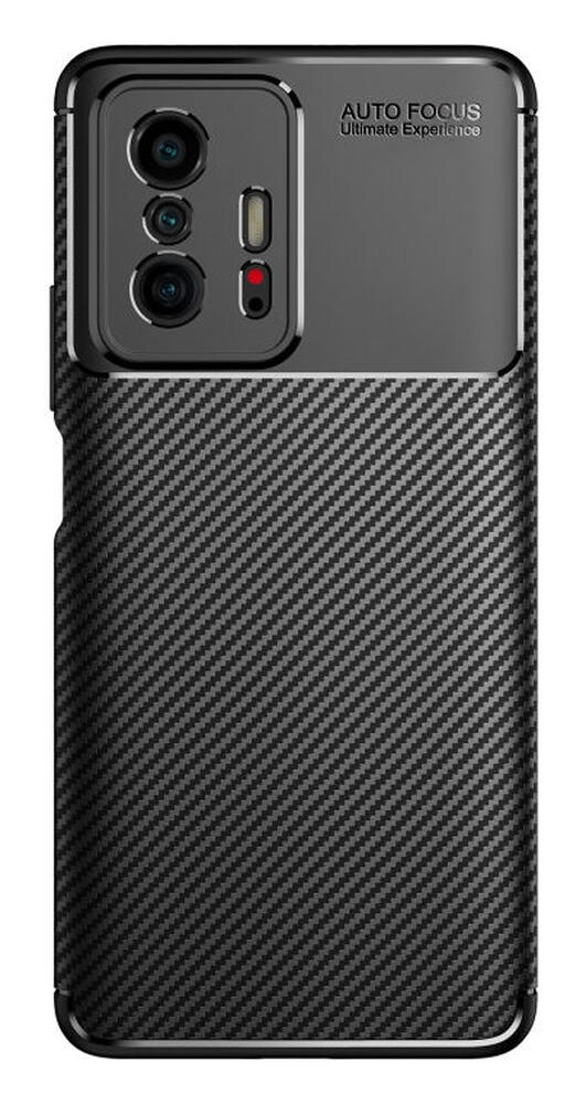 Xiaomi Mi 11T / 11T Pro Hoesje Siliconen Carbon TPU Back Cover Zwart afbeelding 1