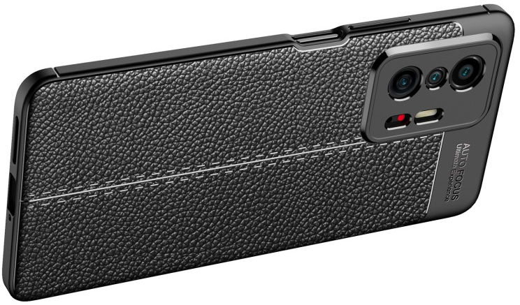 Xiaomi Mi 11T / Mi 11T Pro Hoesje TPU Back Cover Kunstleer Zwart afbeelding 2