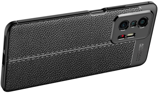 Xiaomi Mi 11T / Mi 11T Pro Hoesje TPU Back Cover Kunstleer Zwart afbeelding 2