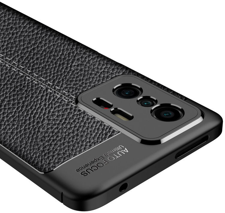 Xiaomi Mi 11T / Mi 11T Pro Hoesje TPU Back Cover Kunstleer Zwart afbeelding 4