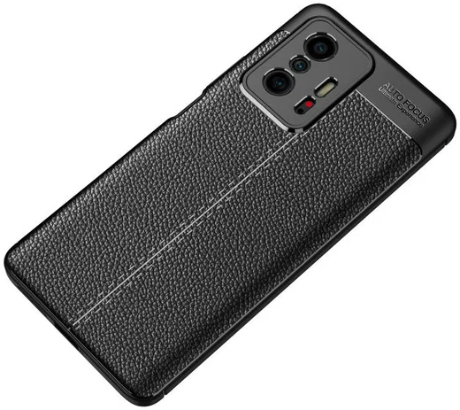 Xiaomi Mi 11T / Mi 11T Pro Hoesje TPU Back Cover Kunstleer Zwart afbeelding 6