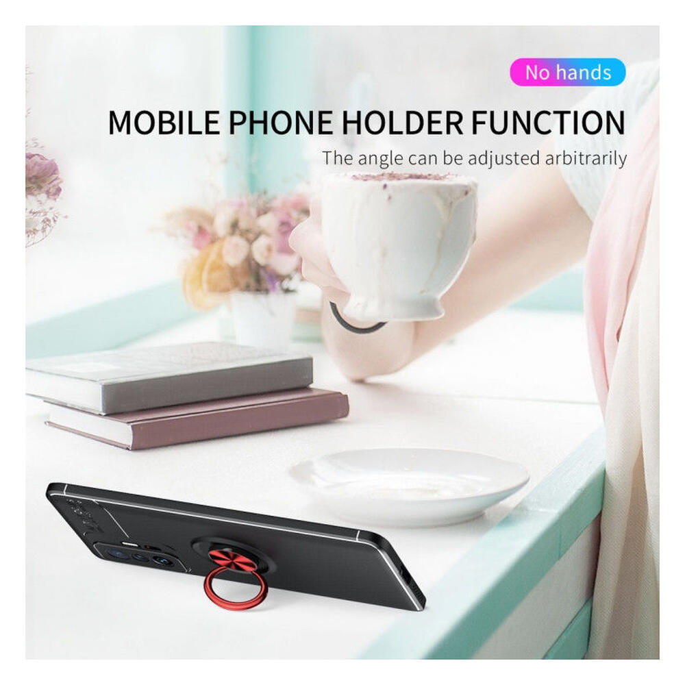 Xiaomi Mi 11T / 11T Pro Hoesje met Magnetische Kickstand Ring Zwart afbeelding 5