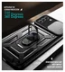 Samsung Galaxy S21 FE Hoesje Camera Slider en Kickstand Ring Blauw afbeelding 7