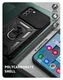 Samsung Galaxy S21 FE Hoesje Camera Slider en Kickstand Ring Blauw afbeelding 8