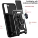Samsung Galaxy S22 Plus Hoesje Camera Slider en Kickstand Ring Blauw afbeelding 6