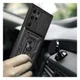 Samsung Galaxy S22 Ultra Hoesje Camera Slider en Kickstand Ring Zwart afbeelding 2