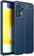 Samsung Galaxy A33 Hoesje Back Cover met Kunstleer Textuur Blauw afbeelding 1