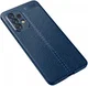 Samsung Galaxy A33 Hoesje Back Cover met Kunstleer Textuur Blauw afbeelding 2