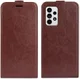 Samsung Galaxy A33 Hoesje Verticale Flip Wallet Case Bruin afbeelding 4