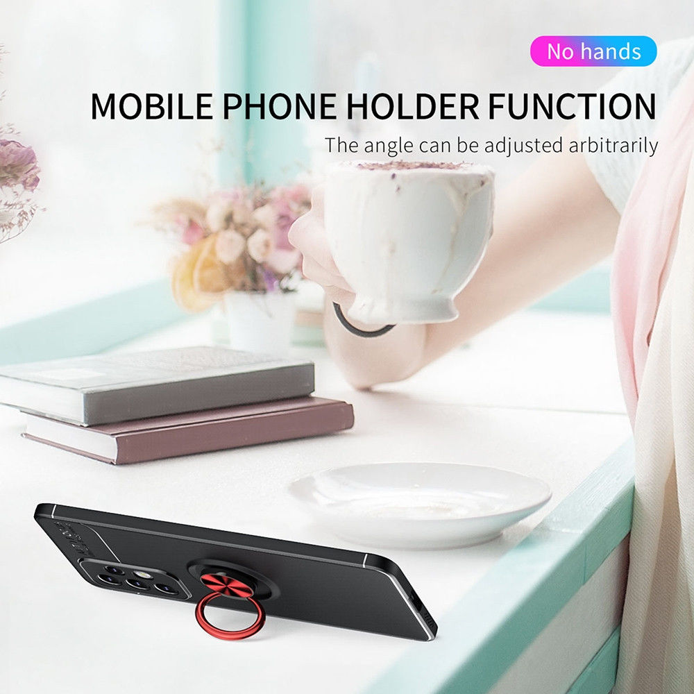 Samsung Galaxy A33 Hoesje met Magnetische Kickstand Ring Zwart afbeelding 7