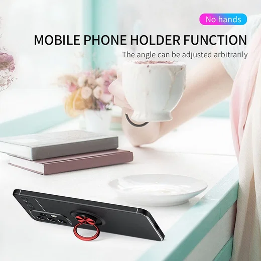 Samsung Galaxy A33 Hoesje met Magnetische Kickstand Ring Zwart afbeelding 7