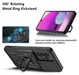 Samsung Galaxy A33 Hoesje met Camera Slider en Kickstand Ring Blauw afbeelding 4