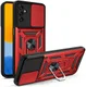 Samsung Galaxy M52 5G Hoesje met Camera Slider en Kickstand Ring Rood afbeelding 1
