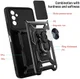 Samsung Galaxy M52 5G Hoesje met Camera Slider en Kickstand Ring Rood afbeelding 2