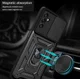 Samsung Galaxy M52 5G Hoesje met Camera Slider en Kickstand Ring Rood afbeelding 4