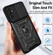 Samsung Galaxy M52 5G Hoesje met Camera Slider en Kickstand Ring Rood afbeelding 5