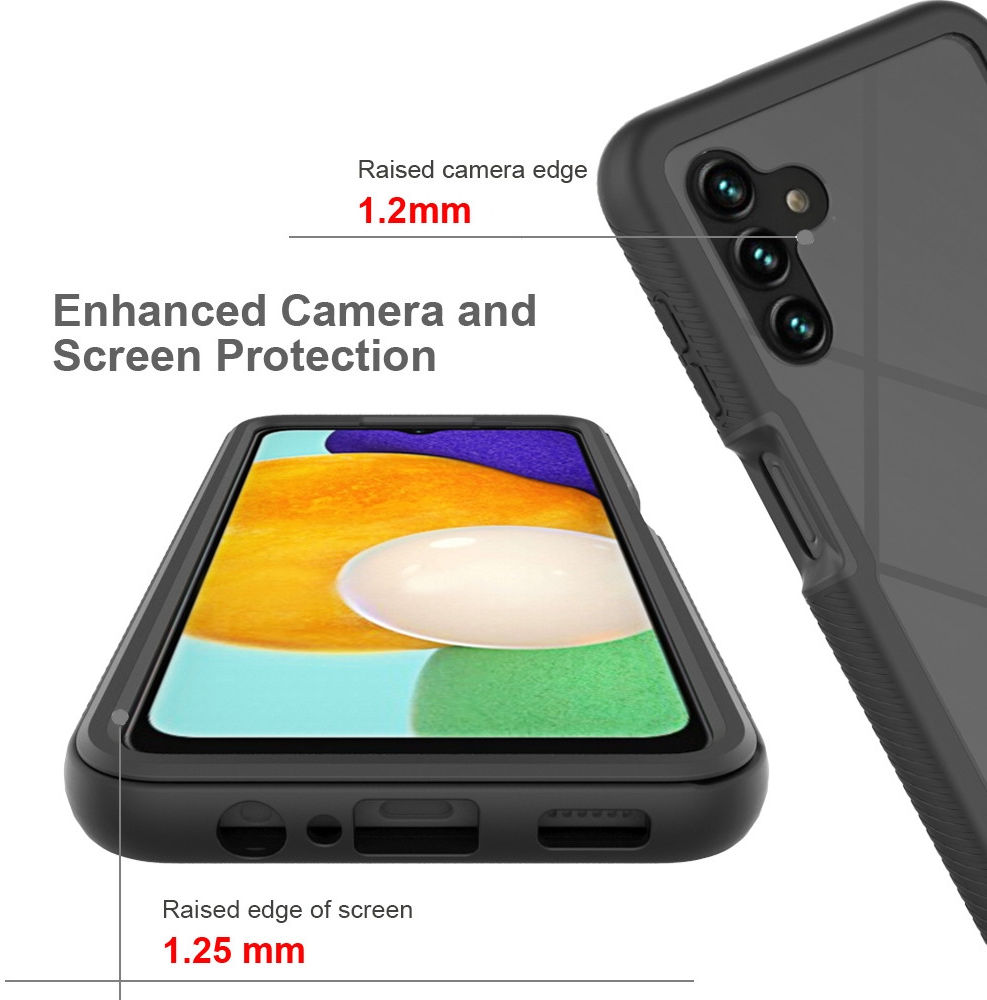 Samsung Galaxy A13 5G/A04s Hoesje Volledig Schokbestendig Cover Zwart afbeelding 5