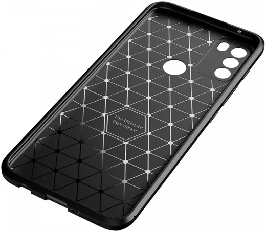 Motorola Moto G50 Hoesje Siliconen Carbon TPU Back Cover Zwart afbeelding 8