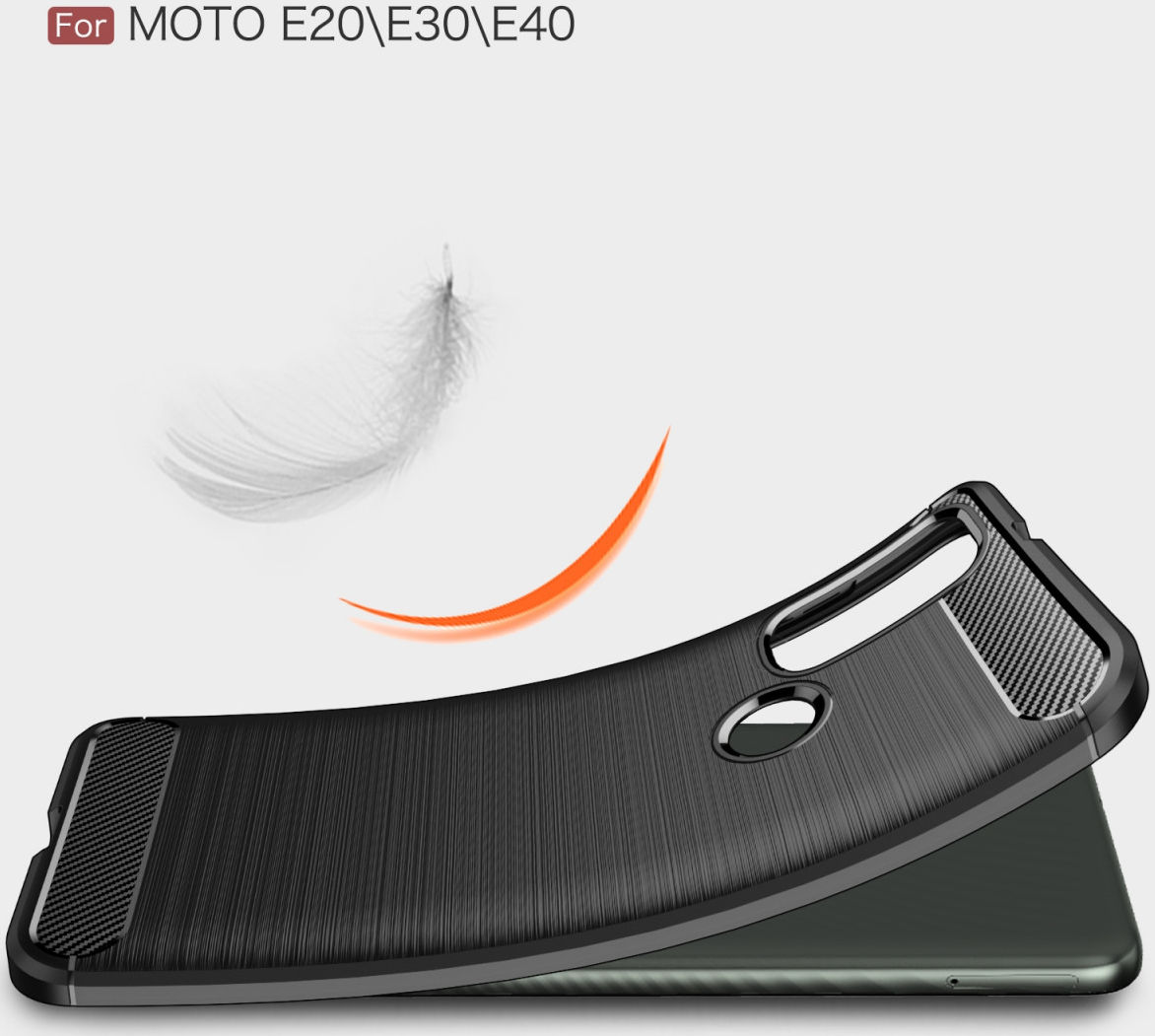 Motorola Moto E20 / E30 / E40 Hoesje Geborsteld TPU Back Cover Blauw afbeelding 2