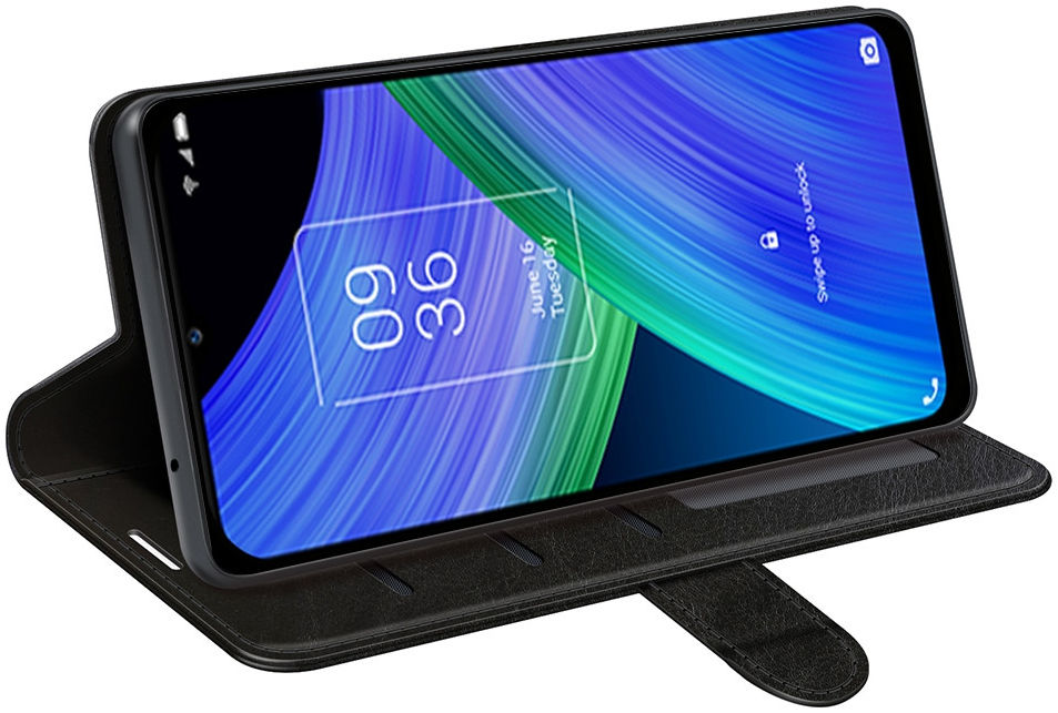 TCL 20 R 5G Hoesje Portemonnee Wallet Book Case Zwart afbeelding 4