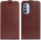 Motorola Moto G31 / G41 Hoesje Verticale Flip Wallet Case Bruin afbeelding 2