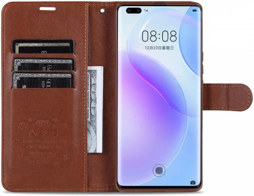 AZNS Honor 50 Hoesje Portemonnee Book Case Kunstleer Bruin afbeelding 4