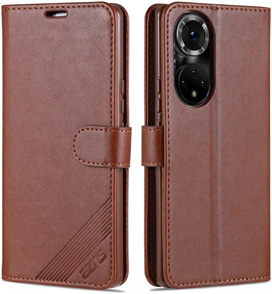 AZNS Honor 50 Hoesje Portemonnee Book Case Kunstleer Bruin afbeelding 7