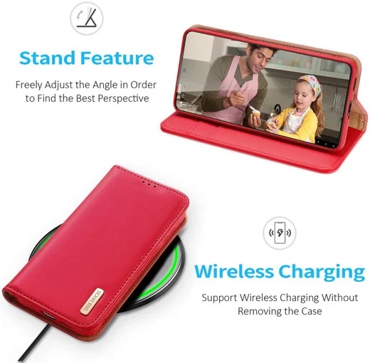 Dux Ducis Hivo Samsung Galaxy S22 Plus Hoesje RFID Book Case Rood afbeelding 6