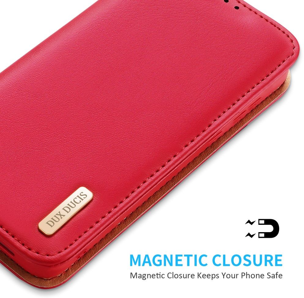 Dux Ducis Hivo Samsung Galaxy S22 Plus Hoesje RFID Book Case Rood afbeelding 7