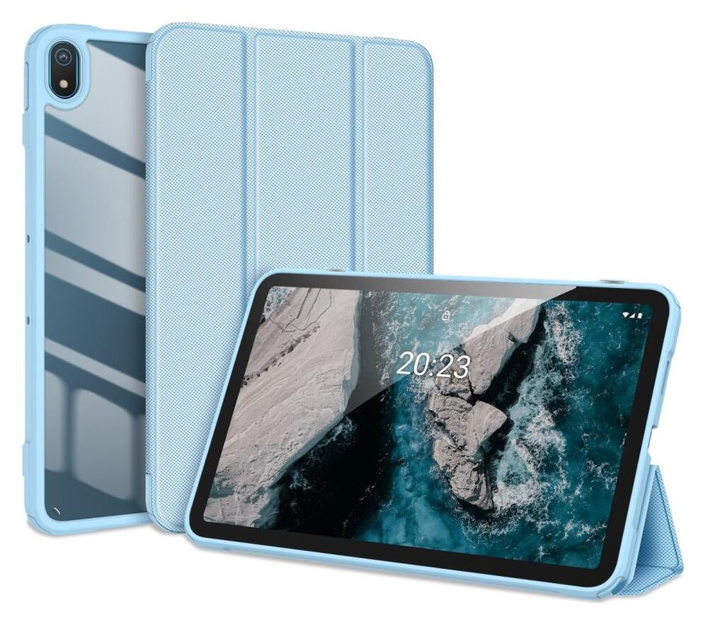 Dux Ducis Toby Series Nokia T20 Hoes Tri-Fold Book Case Blauw afbeelding 2